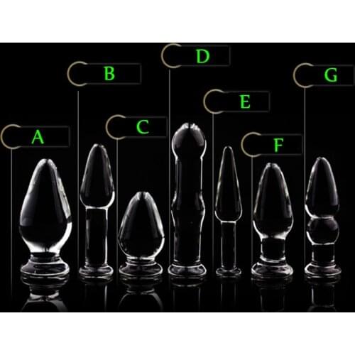 Glass Anal Dildo Butt Plug Anal Beads Erotic Sex Toy for Women Adult Products for Couples Crystal Glass Anal Stimulator Toys
