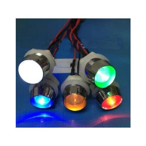 3V 5V 6V 12V With Plastic LED Holder F10 10mm White Red Green Blue Yellow Orange RGB LED Lamp Light With 20cm Wire x 100pcs
