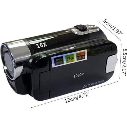 Upgraded Anti-Shake Design Video Camera Camcorder with 360°Rotation Flip Screen 16X Digital Zoom Digital Video Camera