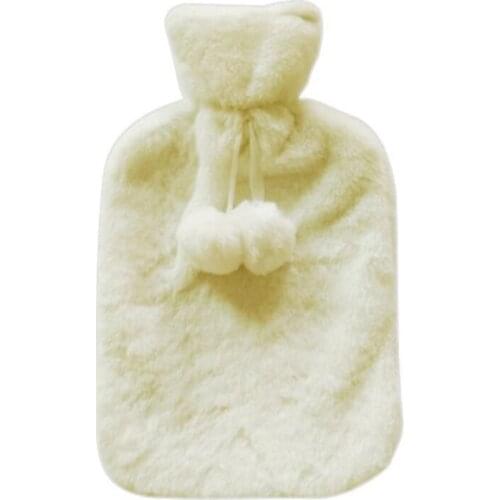 WEI EI 1800ml Cute 2 Balls Plush Cover Hot Water Bottle Anti-scald Hot-water Bag