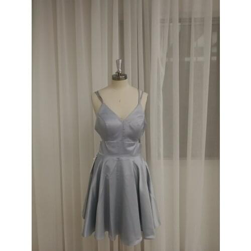 Aplinomrey Sexy Backless Dress Short Prom Gowns