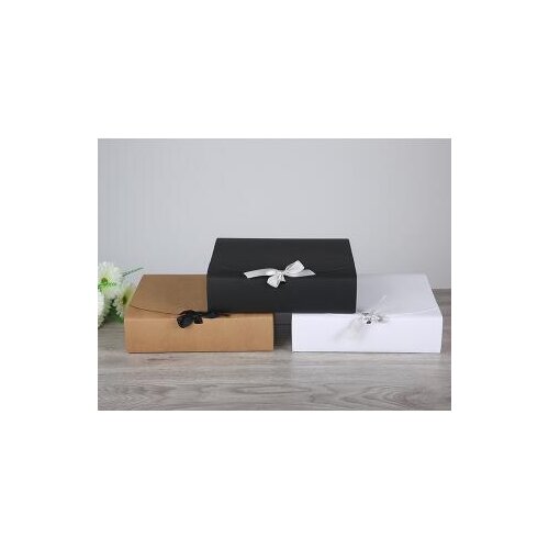 100pcs/lot 31*25.5*8cm Large White Kraft Paper Gift Box Large Size For T-shirt Scarf For Birthday Wedding Favor lin4606