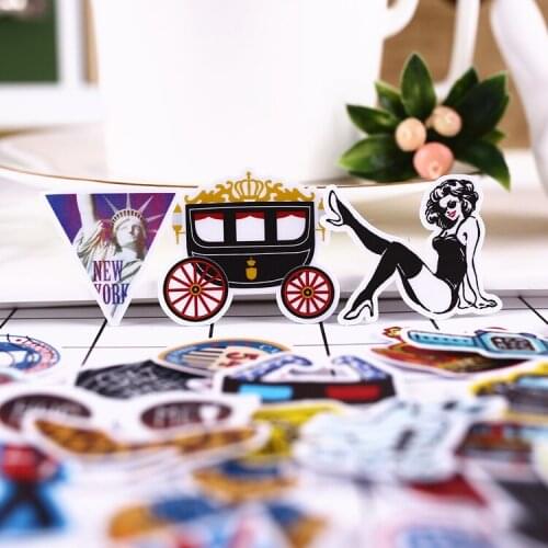 32pcs Creative Cute Self-made Favorite travel life stickers Scrapbooking Stickers /Decorative Sticker /DIY Craft Photo Albums