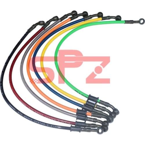500MM 100% Brand New Motorcycle Dirt Bike Braided Brake Hose Wire Steel Brake Cable Hydraulic Banjo Tube Motorcycle Universal
