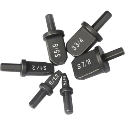 6 X Air Conditioner Copper Tube Expander Swaging Tool Drill Bit Set Tube Flaring, Flaring Tool Drill Bit Set with 7/8, 3/4, 19QB