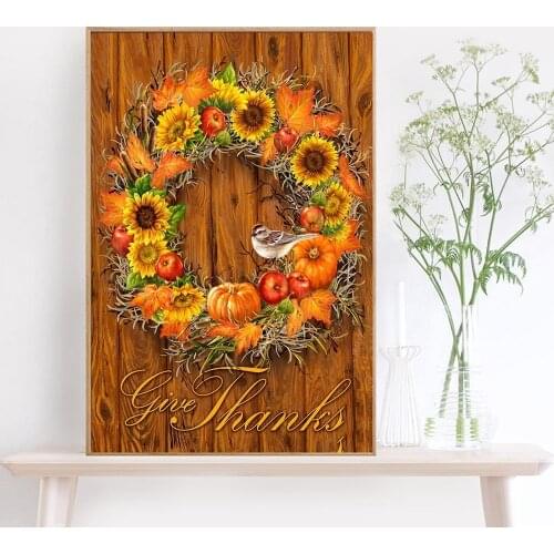 5D diy full diamond painting Flowers wreath cross stitch kits diamond embroidery mosaic pattern picture home decor gift