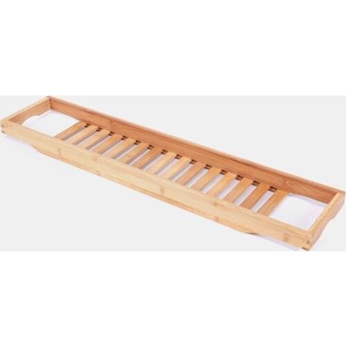 Bamboo Bathtub Tray Bathroom Shower Organizer Home SPA Wooden Storage Rack for Book Wine Holder Tub Bath Table Accessories P31E