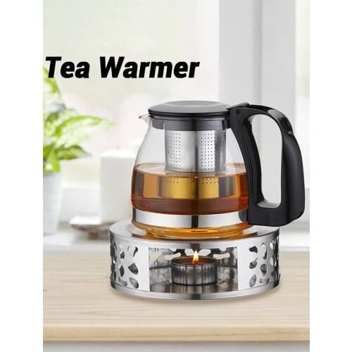 Tea Pot Heating Base Tea Coffee Warmer Candle Stainless Steel Teapot Holder Milk Insulation Candle Holder Tea Accessories