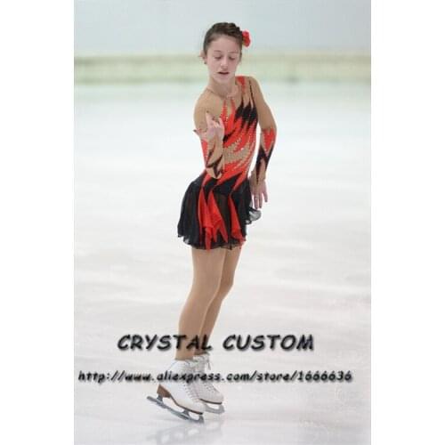 Figure Skating Dress For Children Graceful New Brand Competition Figure Skating Dress Custom DR4004