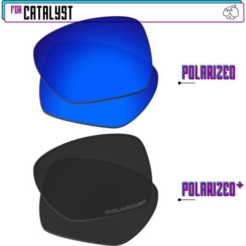 EZReplace Polarized Replacement Lenses for - Oakley Catalyst Sunglasses - Black P Plus-Navy P