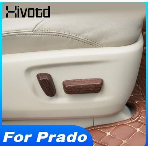 Hivotd Seat Adjustment Button Switch Cover Trim Interior Accessories Decoration Parts For Land Cruiser Prado 150 2018 2019 2020