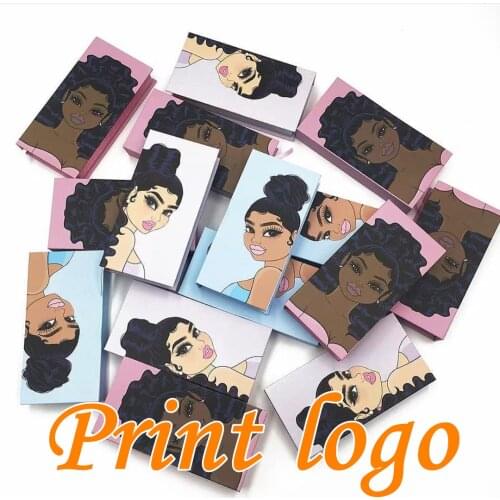 One girl box free logo NEW Empty Eyelashes Packaging Lash Box Design for 25MM Strip Lashes 3D Mink Lashes packaging box empty