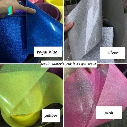 Royal Blue,Silver,Pink,Yellow Glitter Sequin Sheet Raw Material PVC Spangles Arbitrary Cut DIY Handcraft Wedding Scene Decorate