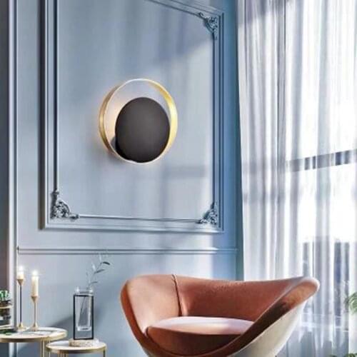 Nordic Creative Living Room Wall Lamp Eclipse Modern Minimalist Lamp Bedroom Hotel Bedside Wall Light бра светильник настенный