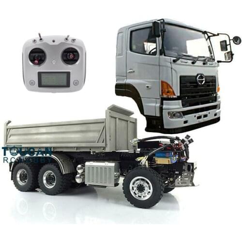 LESU 1/14 Scale HN 6x6 3 Axles Hydraulic RC Dumper Truck DIY Tmy Model With Motor Radio Control Light Sound THZH0204-SMT2