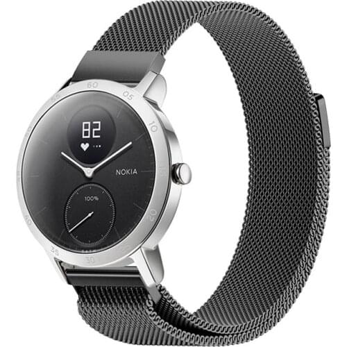 Stainless Steel Milanese Loop Quick Release Wrist Bands for Nokia Withings Steel HR GDeals