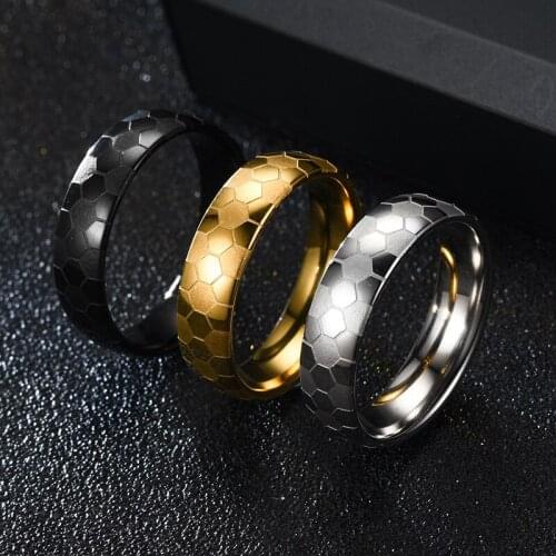 XKZM fashion stainless steel ring mens minimalist beveled creative football ring summer gift holiday party accessories gift