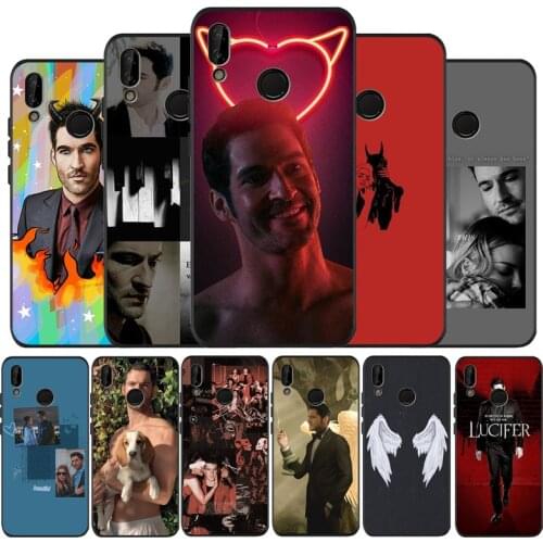 American TV Series Lucifer Soft Silicone black Phone Case For Huawei P9 P10 P20 P30 P40 lite P20 P30 P40 pro Y9 Y6 P smart 2019
