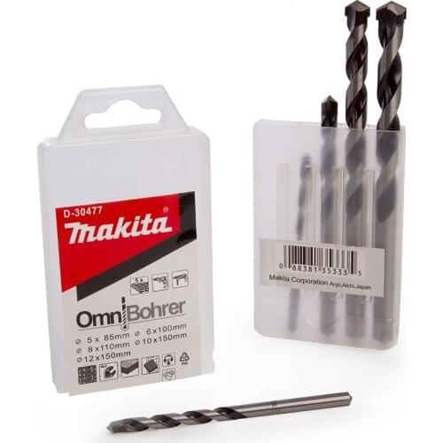 Japan Makita Multifunction Drill Bits 5PCS Set Suitable for Concrete Ceramic Tile Brick Wall Slate Limestone Drill Holes Drills