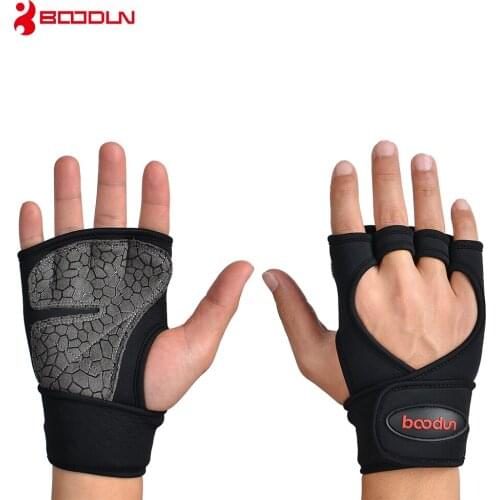 Boodun Weight Lifting Training Gloves Men Women Fitness Sports Body Building Gymnastics Grips Gym Hand Palm Protector Glove