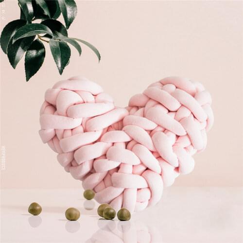 Heart Knotted Handmade Pillow Baby Sleeper Head Support Cushion Outdoor Pation Seat Pad