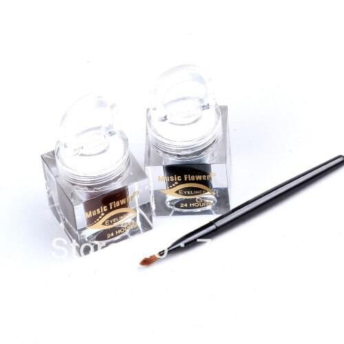Eyeliner Gel Long-Wear Gel Eyeliner Cream Brown With Brush 1set 2color Waterproof Smudge proof Durable Soft Smooth M1065
