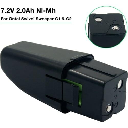 7.2V 2000mAh Ni-MH Replacement Vacuum Cleaner Rechargeable Battery for Ontel Swivel Sweeper G1 & G2