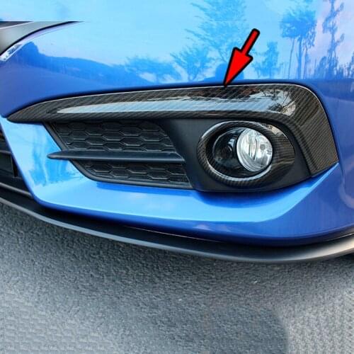 Car Styling Carbon Fiber Look Fog Light Strips Overlay For Honda Civic 10th Sedan Coupe 2016-2018 Foglight Lamp Trims Covers