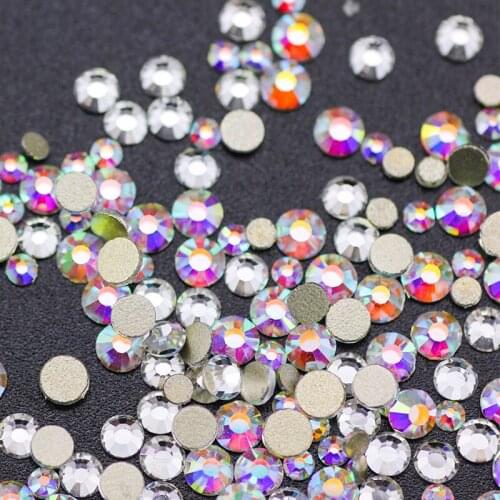 Sparkling Nails Crystal Rhinestones Mixed Sizes All Colors GoldBottom Non-Hot Rhinestone Nail Art Craft Decoration And DIY