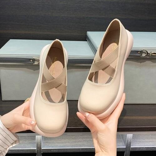 Mary Jane England Korean Fashion Ladies Casual Small Leather Shoes Spring And Autumn Flat Solid Color Set Foot JK Uniform Shoes