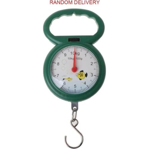 2Pcs Spring Hook Scale 10Kg Portable Spring Scale Pocket Luggage Fishing Hook Scale