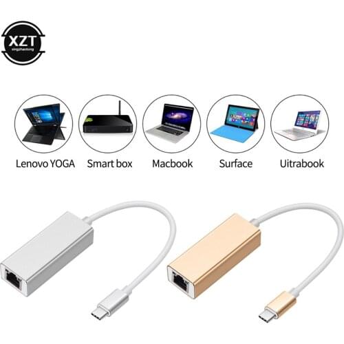 External Wired USB C Ethernet Adapter Network Card USB Type-C to Ethernet RJ45 Lan for MacBook Windows 7/8/10 Laptop 10/100Mbps