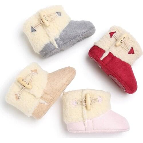 Winter 0-1 years old men and women baby warm rubber bottom anti-skiing boots baby toddler shoes