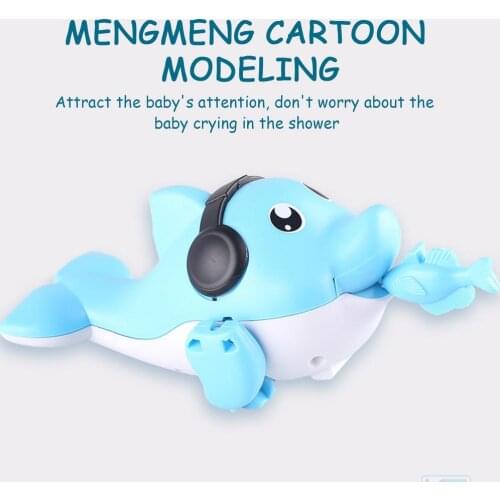 1PC Children Cartoon Little Dolphin Wind Up Floating Bath Toys Baby Bathing In The Bath And Playing With Water Toys