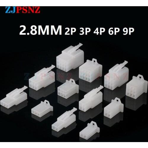 10Set 2.8mm 2/3/4/6/9 Pin Automotive Electrical Wire Connector Male Female Cable Terminal Plug Kit Motorcycle Ebike High Quality