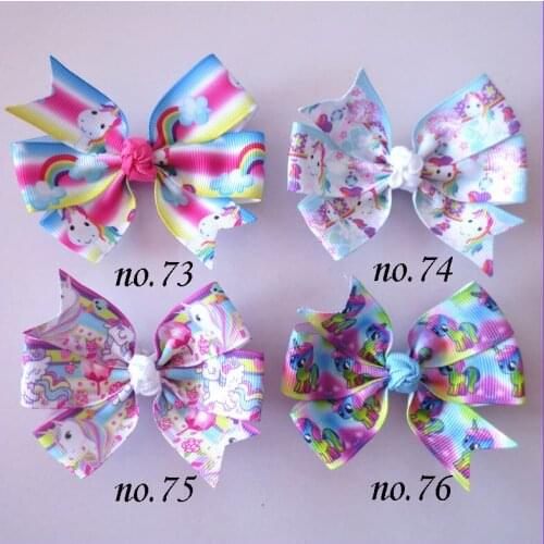 200 BLESSING Good Girl 3.25" Abby Hair Bow Clip Unicorn Accessories Wholesale
