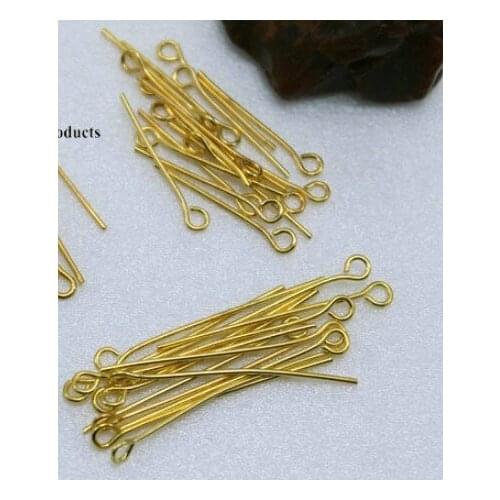 200pcs gold Mixed Metal Color Eye Head Pin Needles Beads Supplies for Jewelry Making Accessories Earring Findings Diy dsf3s