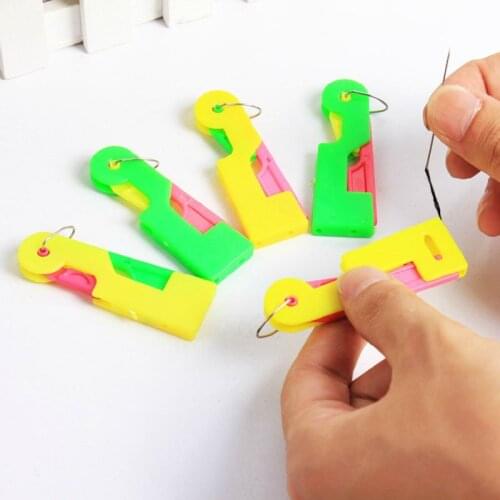 5pcs Practical Random Color Elderly Convenient Use Automatic Easy Sewing Needle Device Sewing Thread Guide Tool For Older #52217