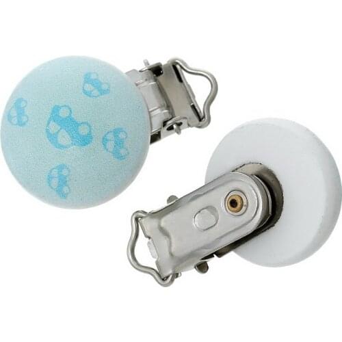 5Pcs Multicolor Iron Metal Wooden Baby Pacifier Clips Color Holders Cute Infant Soother Clasps Holders Accessories Diy TooL