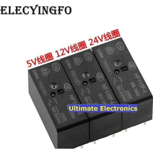 5PCS HF- JQX-115F-I- 005 012 024-1HS3(555) JQX-115F-I-005-1HS3 JQX-115F-I-012-1HS3 JQX-115F-I-024-1HS3 6FEET 16A Relays