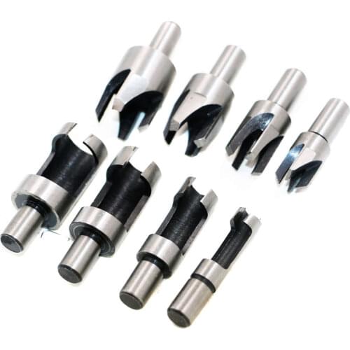 8 Pcs/set Hss Taper Claw Type Wood Plug Cutter Drill Bits 5/8" 1/2" 3/8" 1/4" Инструменты Drop Shipping