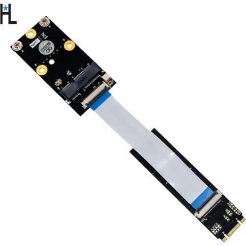 M.2 NGFF key B/M/B+M to Mini PCI-E Adapter with FFC Cable for wiFi combo Bluetooth card