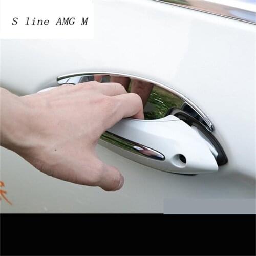 Car Styling outer Door Handle Cover Trim Door Bowl Stickers decoration For BMW 5 series F10 5 series 5GT F07 Auto Accessories