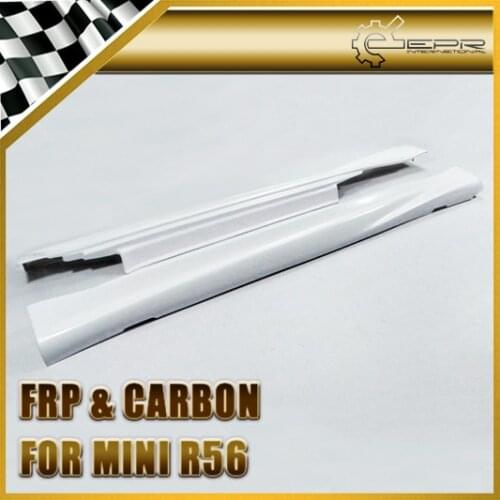 Car Accessories For Mini Cooper 11y~ R56 Duell FRP Fiber Glass Side Skirt Fiberglass Door Step Cover Tuning Body Kit Racing Part