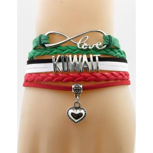 Infinity love kuwait Bracelet heart Charm kuwait country bracelets fashion kuwait man and woman rope bracelet kuwait jewelry