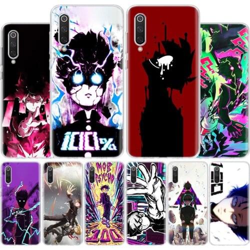 Mob Psycho 100 Anime Cover Phone Case For Xiaomi Note 10 Mi 11 9 8 CC9 5X 6X 9T 10T A3 Poco X3 NFC F1 Pro Lite + Coque A1 A2