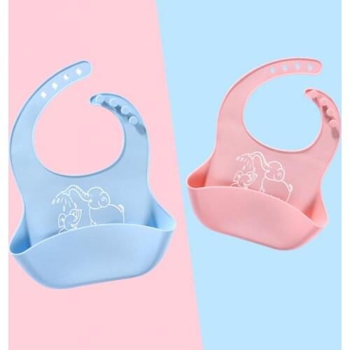 Baby Bib Silicon Bib EVA Waterproof Adjustable Infant Bandana Bibs Newborn Feeding Bibs Saliva Towel Soft Edible Silicone Bib