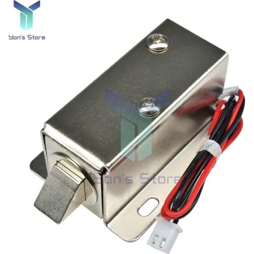 DC 12V 0.6A Solenoid Valve Tongue Lock Electronic Lock Catch Door Gate Release Solenoid Access Control New Electromagnetic Lock