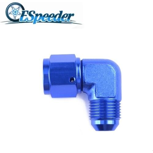 ESPEEDER AN12 Anodized Aluminum Fuel Adapter 90 Degree Female AN Swivel Adaptors To Male Oil Fuel Fittings