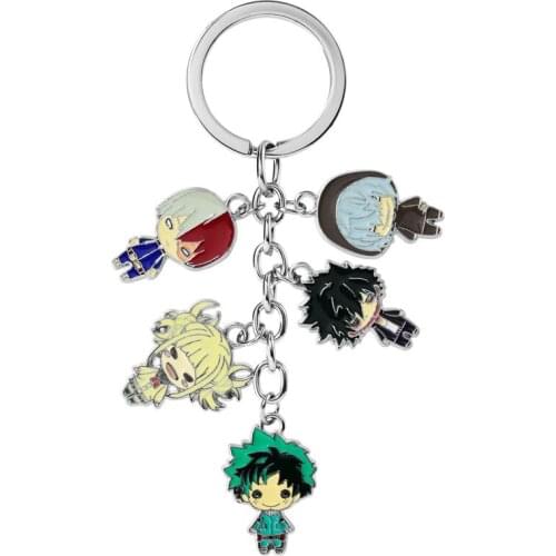 2020 My Hero Academia Action Figure Toys Keychain Pendant Alloy Model Decoration Bag Accessories Kids Gift